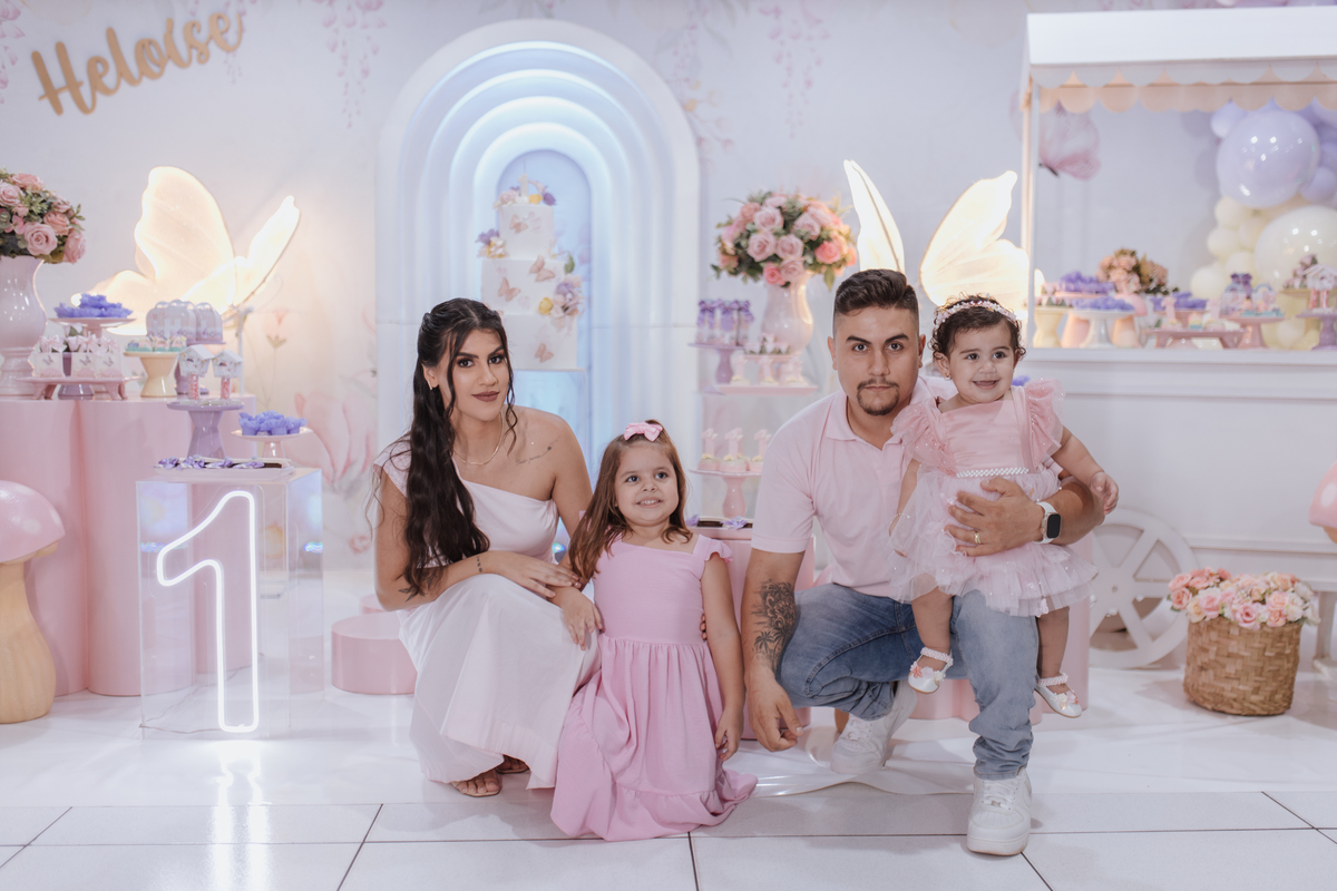 Aniversário infantil com tema de jardim