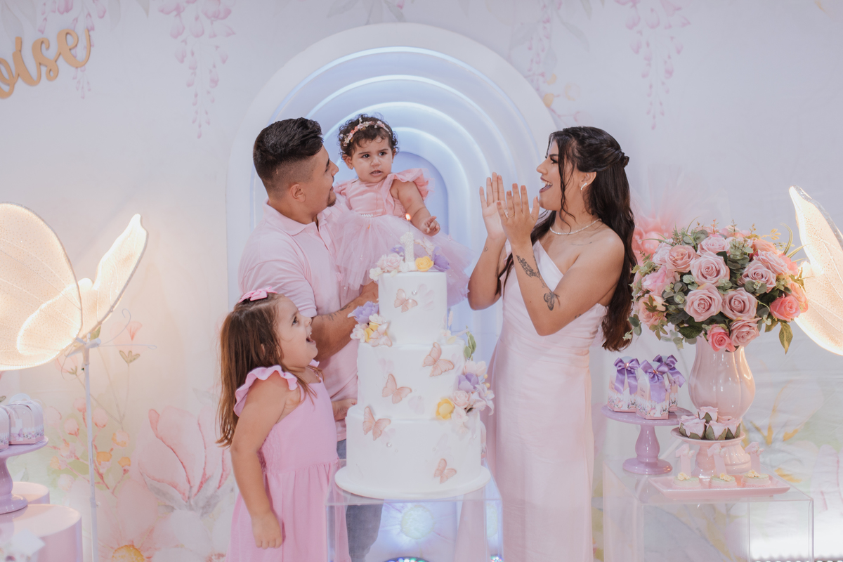 Aniversário infantil com tema de jardim