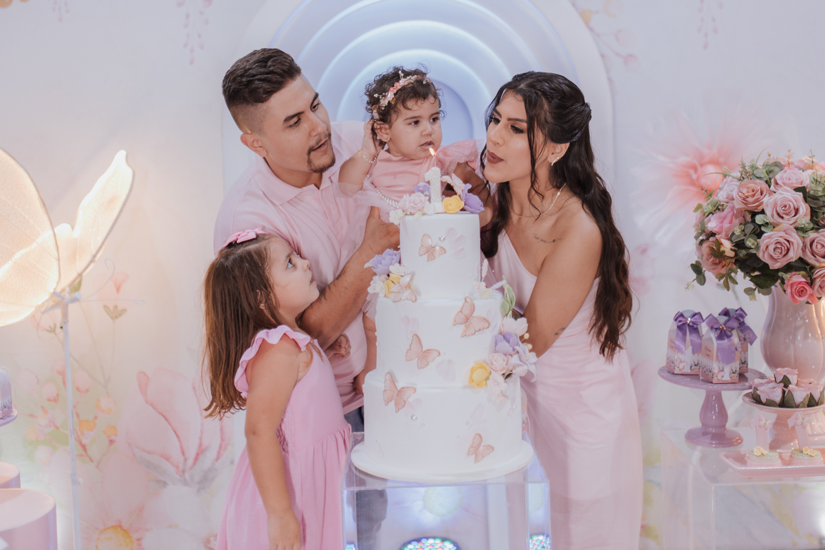 Aniversário infantil com tema de jardim