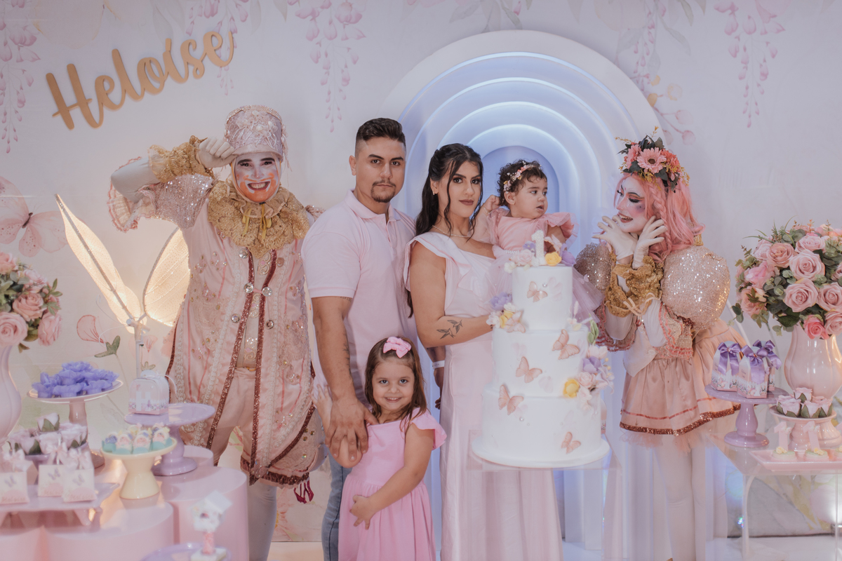 Aniversário infantil com tema de jardim