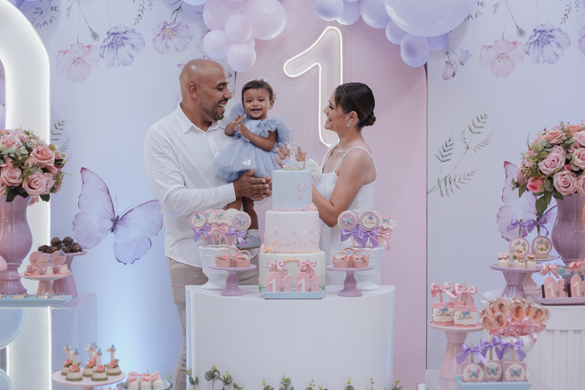 Aniversário infantil com tema de borboletas
