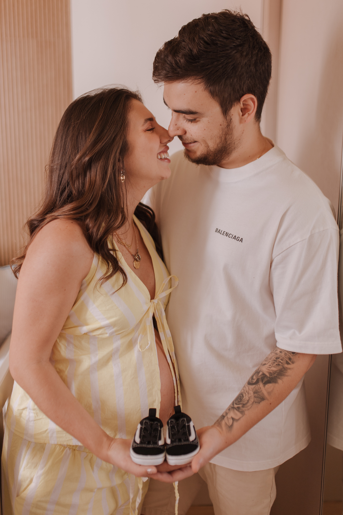 ensaio de gestante em casa