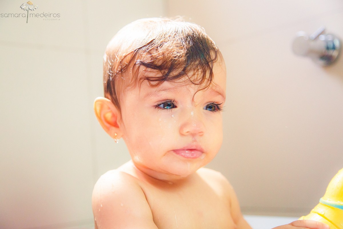 Close no rosto da criança durante 