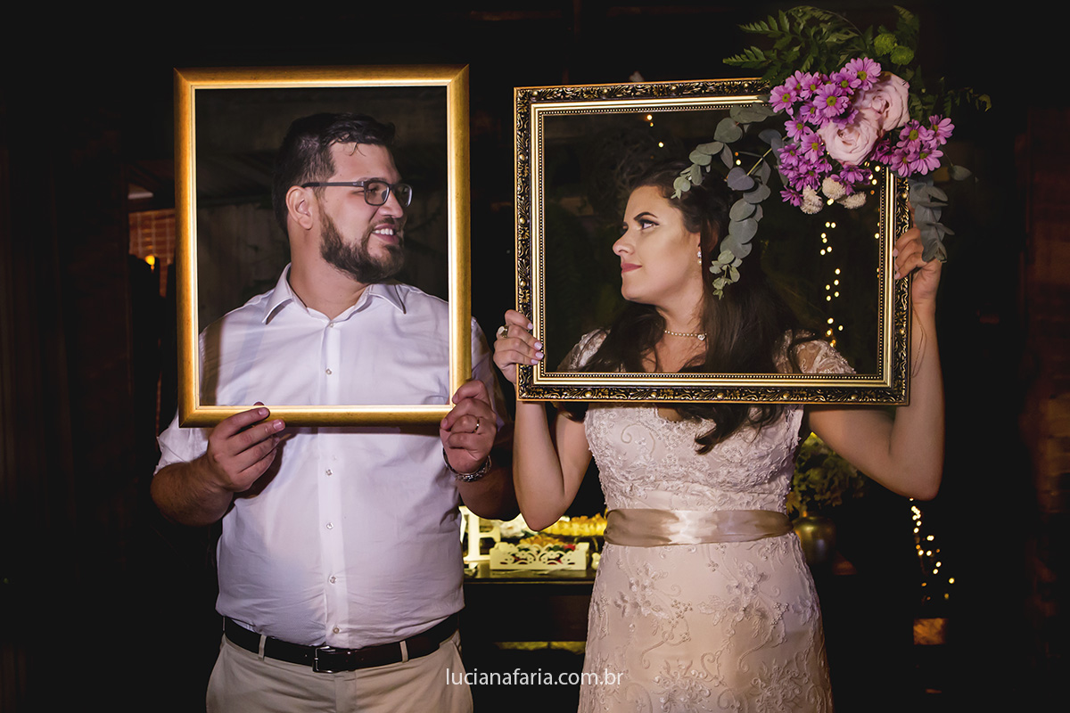 moldura que decora a festa do casamento fotografado por luciana faria fotografa de casamento em mg