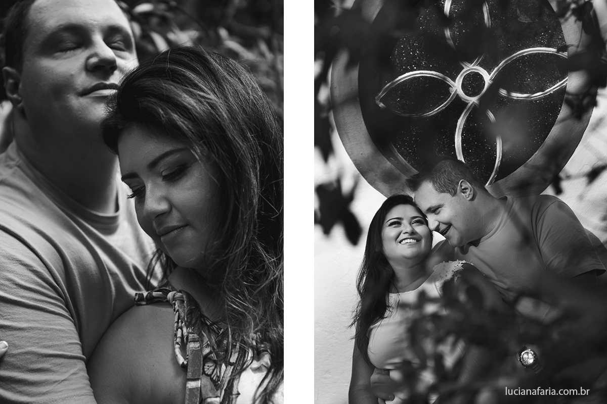 sorrisos e felicidade do casal no ensaio pré wedding em pocinhos