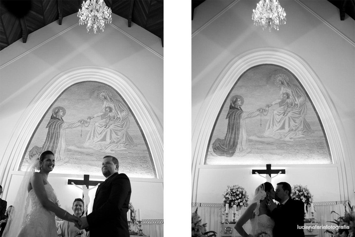 beijo dos noivos, casados, igreja, casamento, decoração, cerimonial, noivos no altar, terno do noivo, wedding, grinalda, mantilha, renda, rendada, noivos