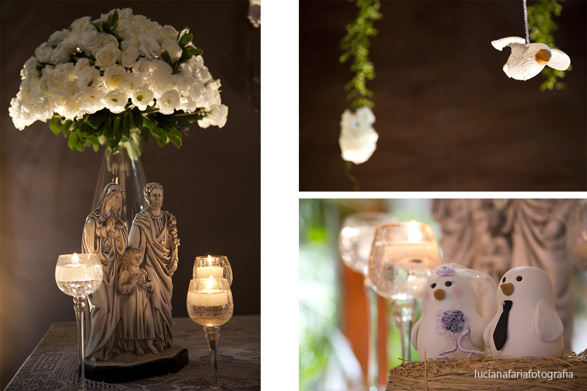 decoração brano e verde, docinhos, mesa de espelho, papel de parede, casamento, bolo, topo, pombinhos, cartola, sagrada família, imagem, velas, taças, flores penduradas, wedding, casamento, casar no salão, decoraç
