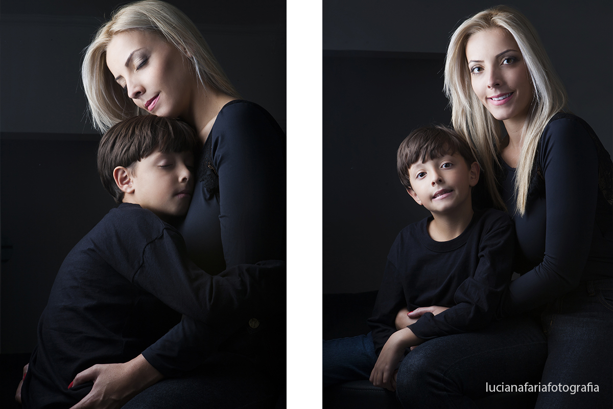 fotografia de família, mãe e filho, filho único, ensaio, estúdio, ensaio em estúdio, amor, menino, mãe