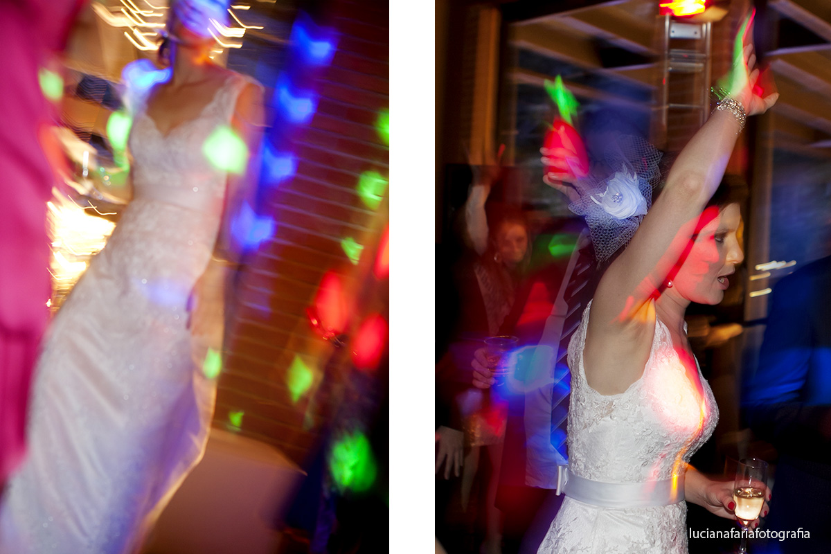 foto artística da noiva dançando na pista da festa de casamento em poços de caldas mg