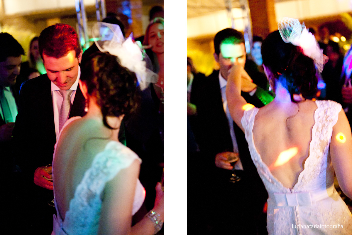 luzes coloridas enfeite do salão da festa do casamento realizado em poços de caldas