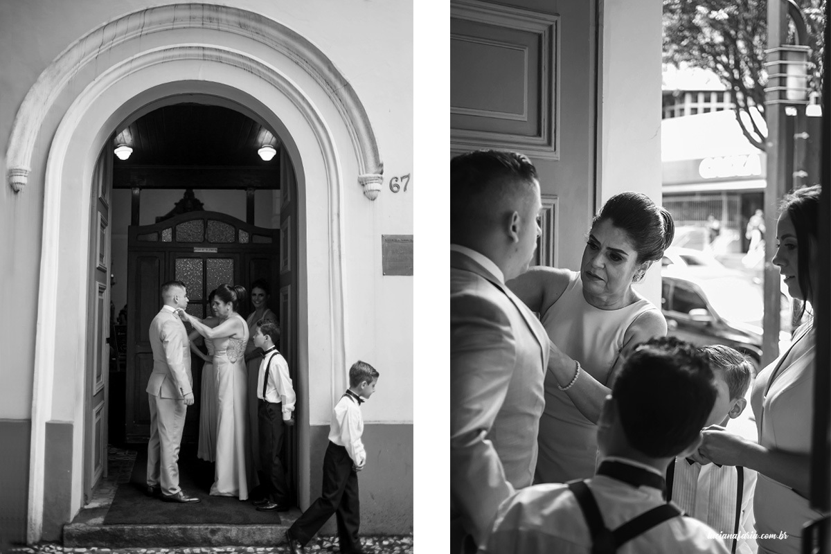 na porta da igreja  em momento antes da cerimônia do casamento na capela santo antônio de poços de caldas linda foto 