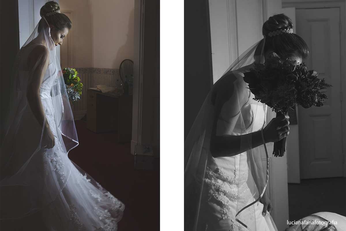 pronta para casar a noiva saindo do quarto do Hotel Palace em Poços de Caldas MG em foto maravilhosa de Luciana Faria