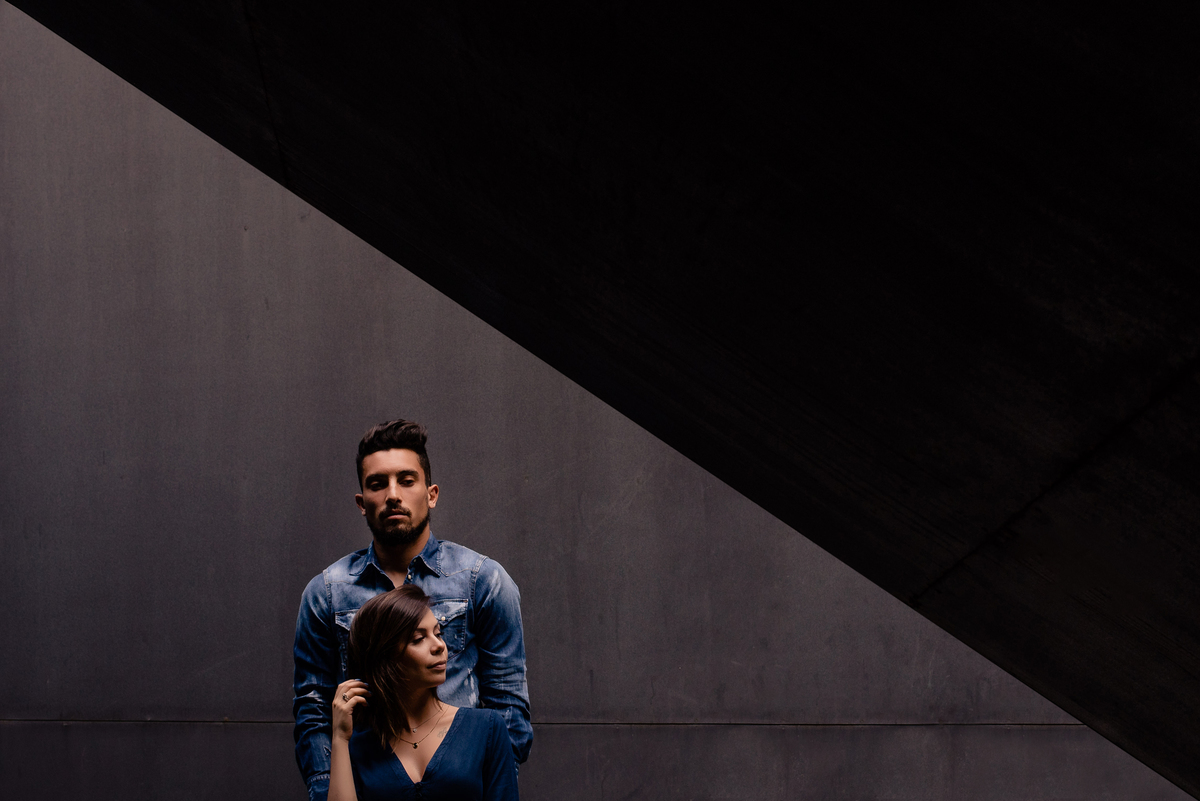 Priscila e Alex Telles em sessão fotográfica