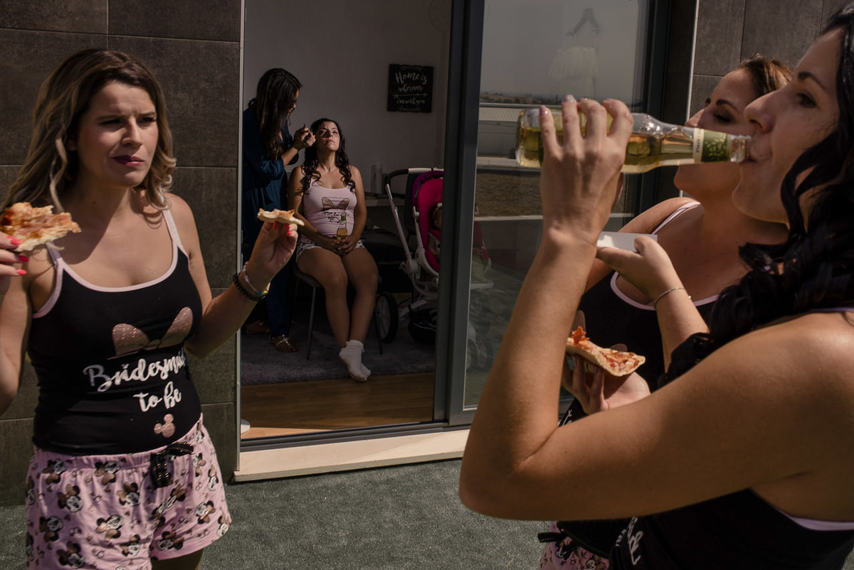 madrinhas de casamento na preparação descontraidas