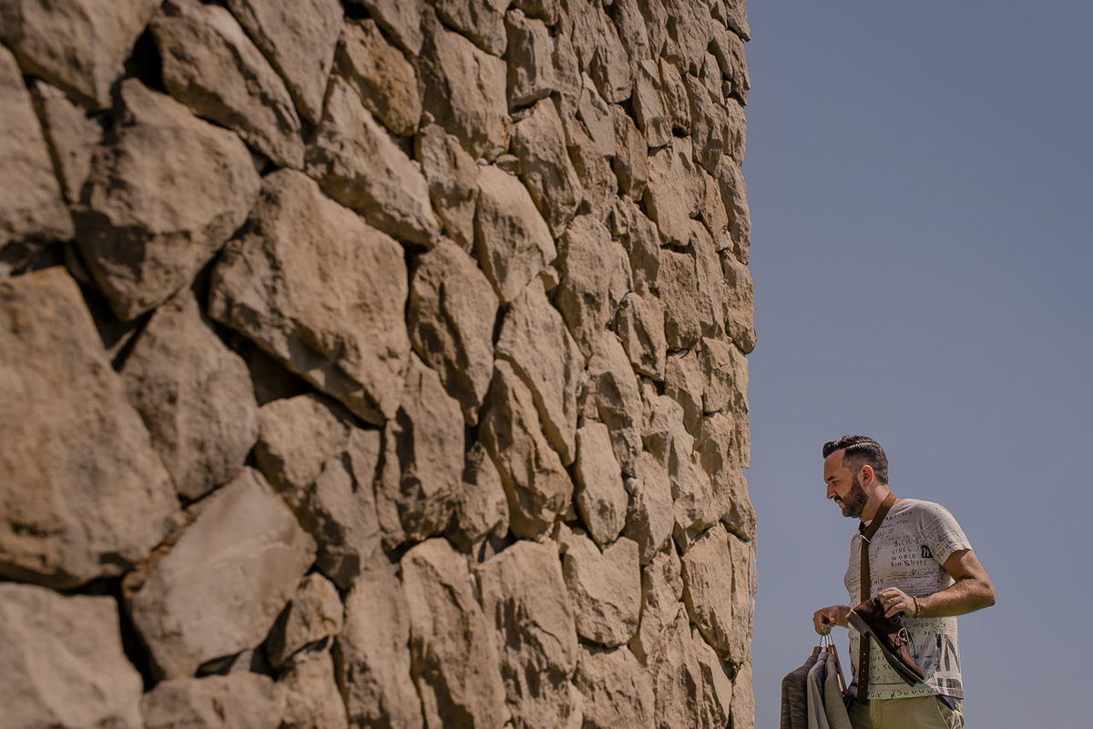 noivos em preparação para o casamento em Santarém Portugal