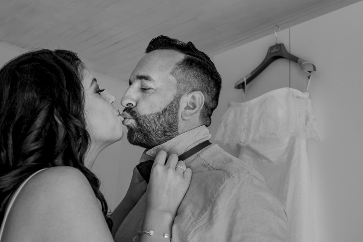 Noivo e Noiva juntos antes do casamento