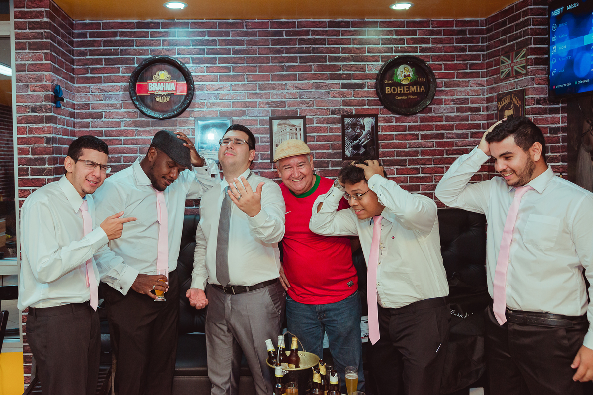 Miking of do noivo na Barbearia Mr Karol