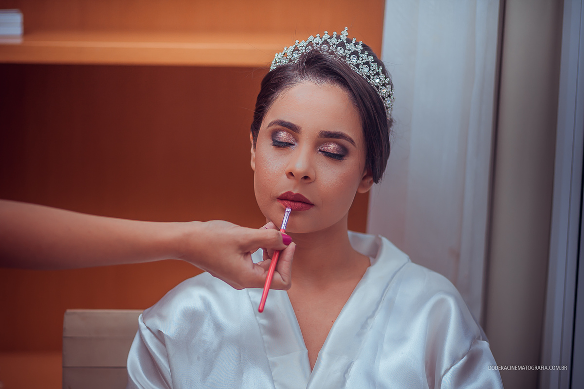 Fotografia de casamento em Manaus do enlace matrimonial de Patricia e Josimar. Um toque de batom.
