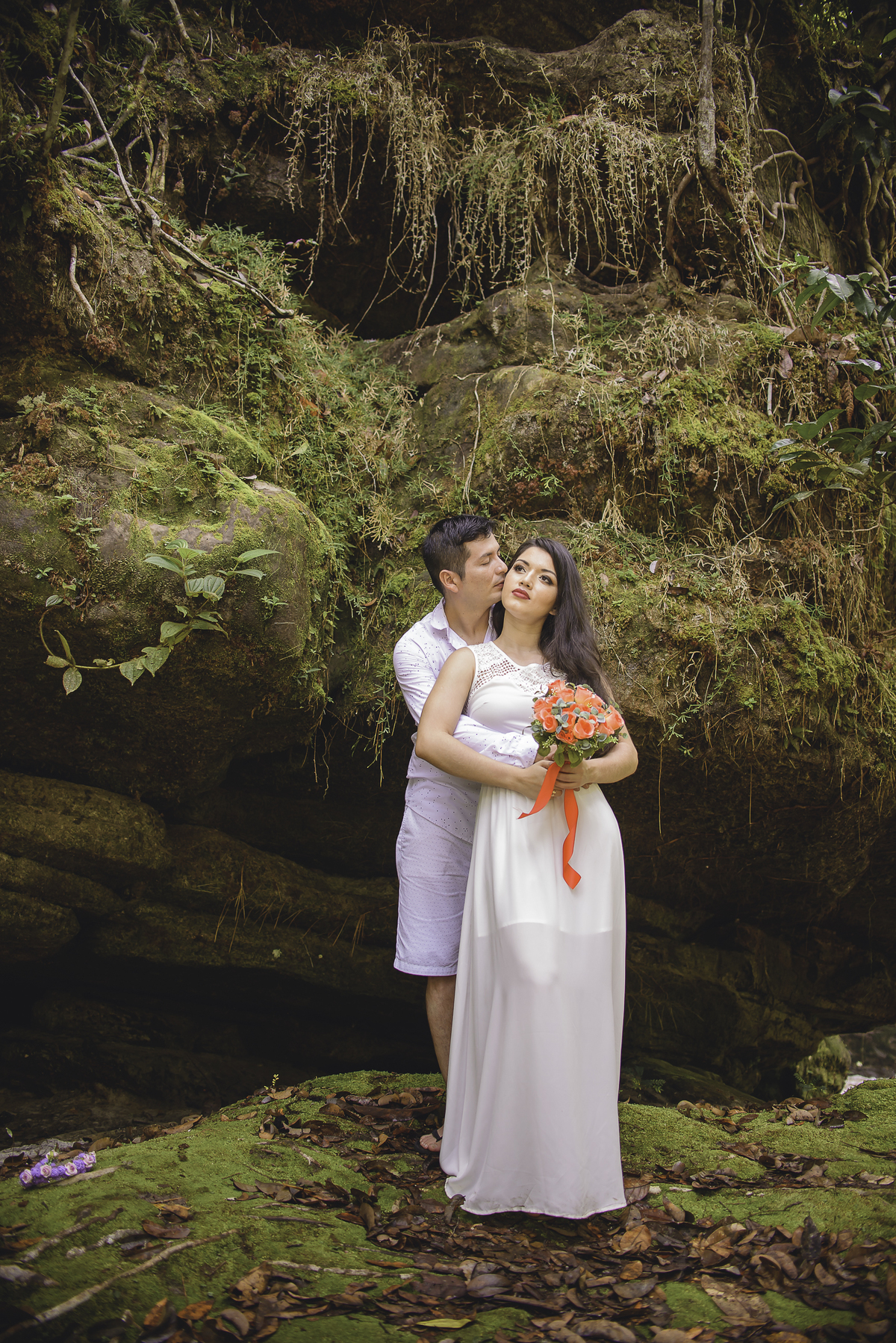 Fotos pré casamento do casal Allan & Rafaela na Cachoeira Santuário no Amazonas 3