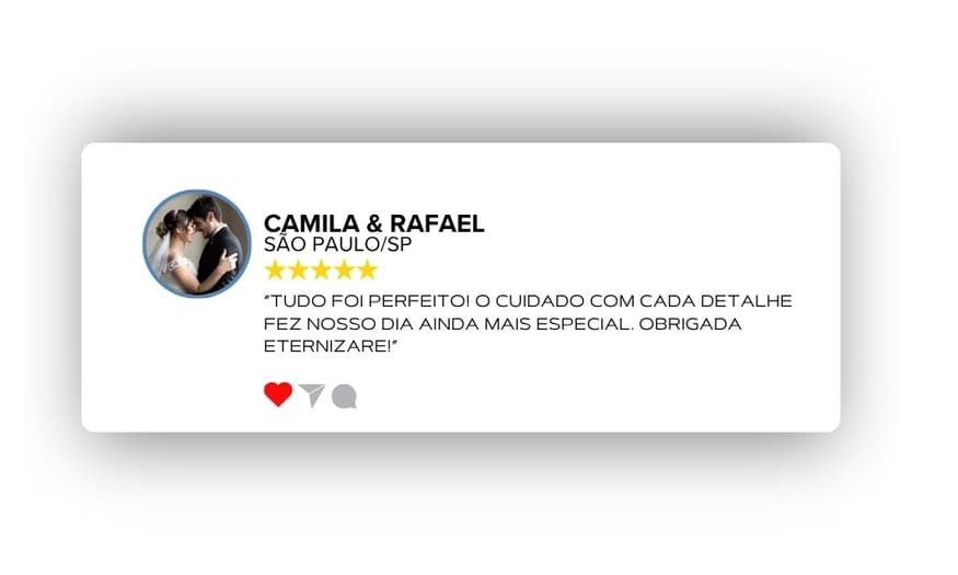 Camila & Rafael – Depoimento sobre o casamento em São Paulo com a Eternizare Depoimento de Camila e Rafael sobre o atendimento e cuidado com cada detalhe no casamento realizado em São Paulo.