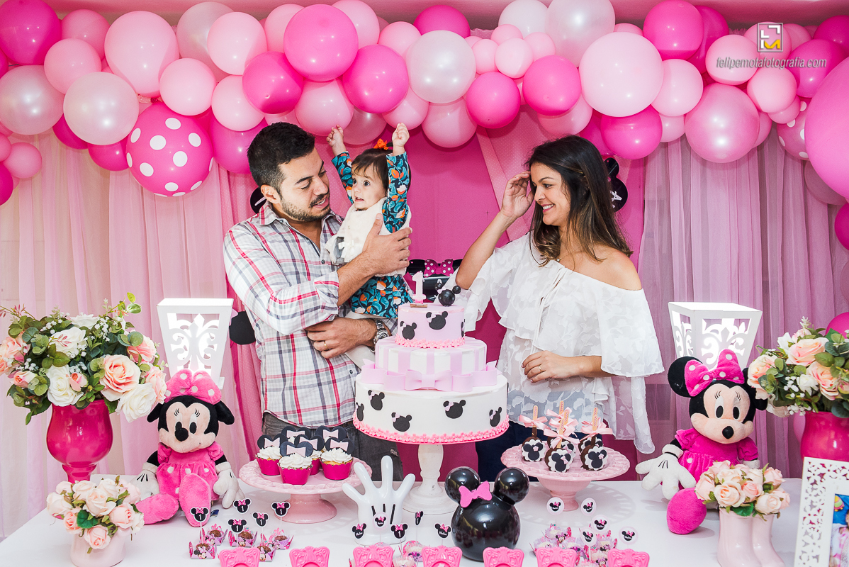 Felipe Mota Fotografia - Fotografa Aniversário de um ano na cidade de Pouso Alegre, uma festa decoração infantil em casa.