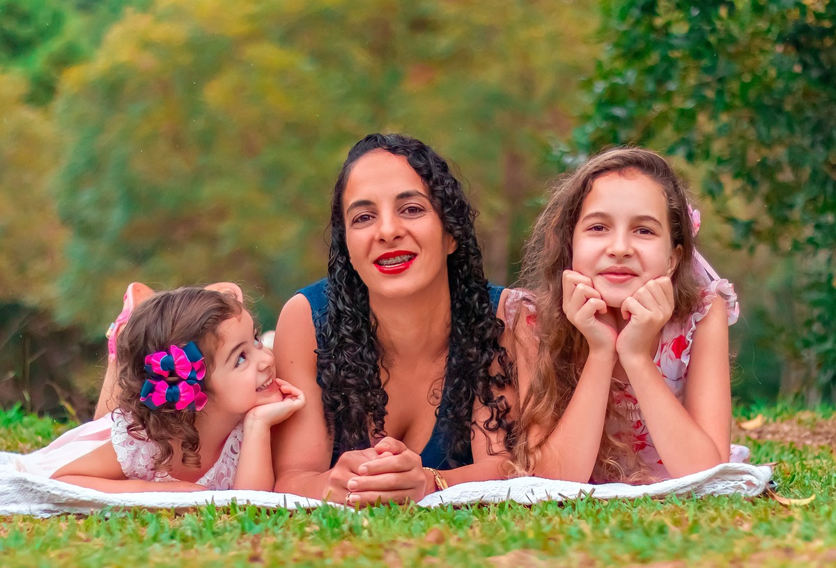 Ensaio das Irmãs Larissa e Maria com a Mãe no Camping Lisot em Paraíso/SC