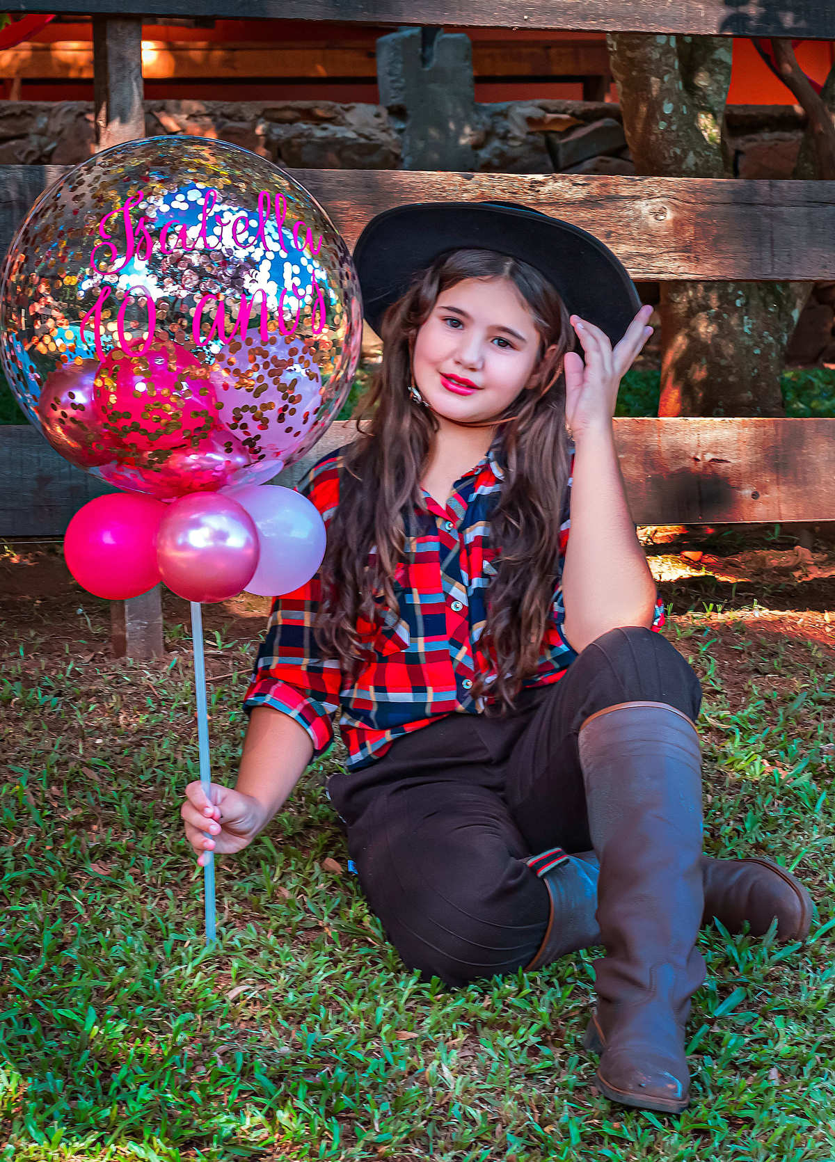 Ensaio Campeiro  de 10 anos da Isa em Chapecó/SC - Encanto Fotografia