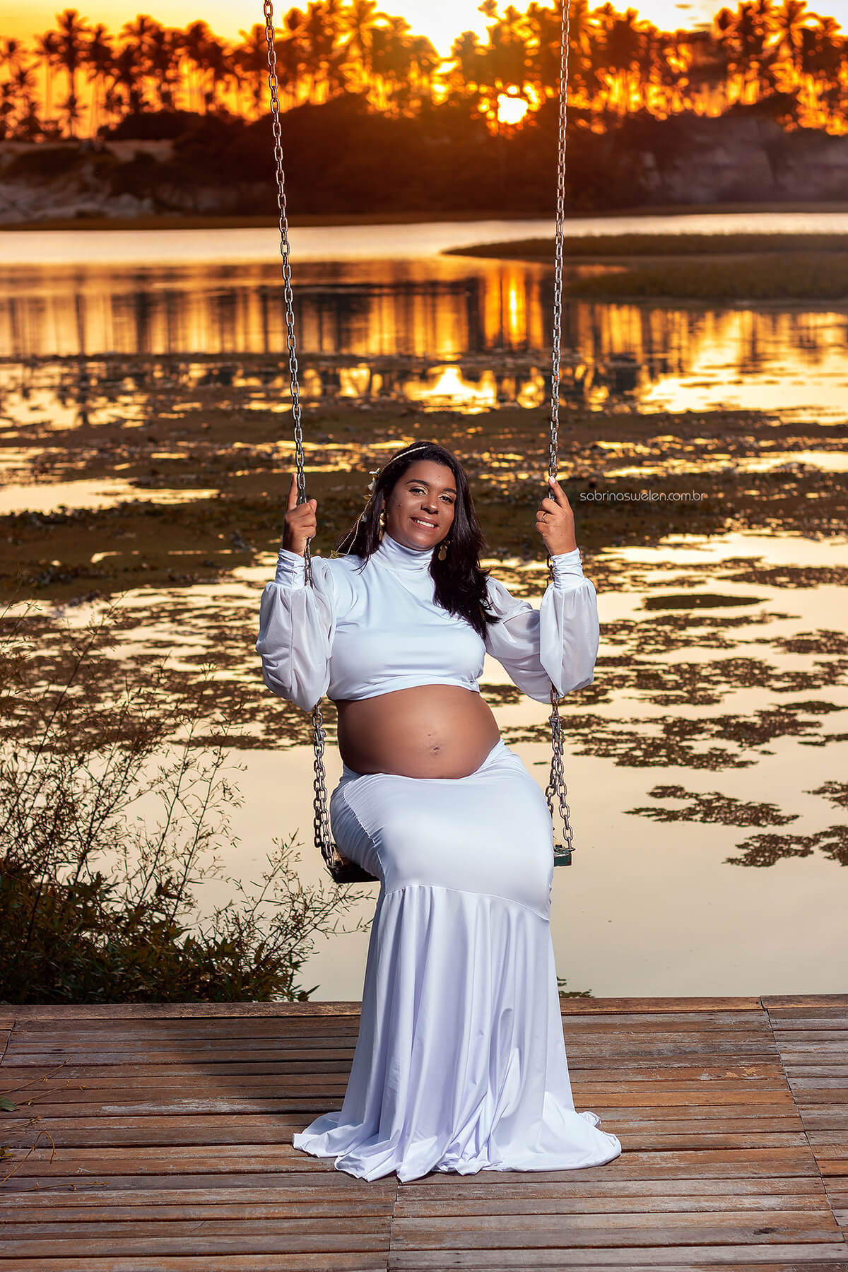 Gestante recife Pousada Luar gravida ensaio fotográfico book gestante fotos ao ar livre   foto no balanço 