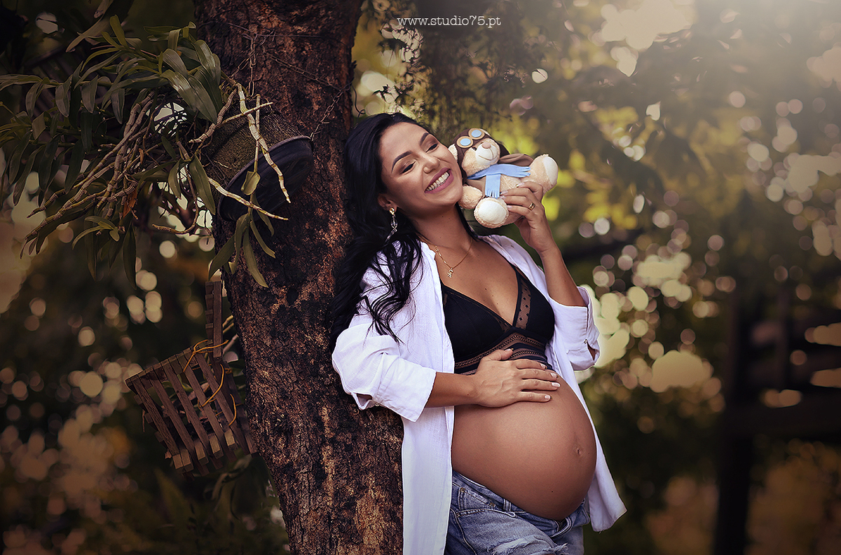 gestante com ursinho