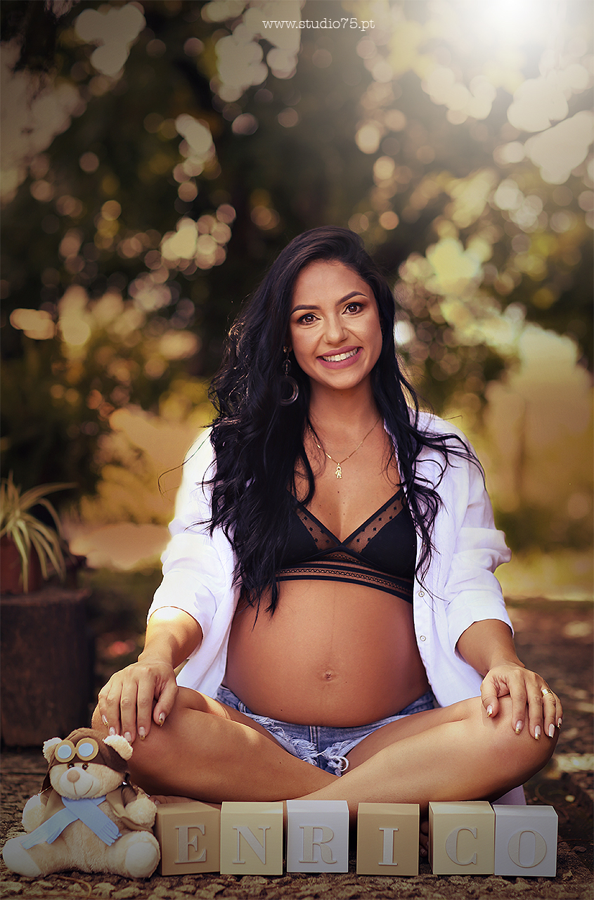 foto de gravida com cubos nome do bebe