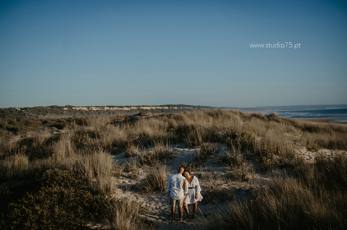 fotos ao entardecer na praia