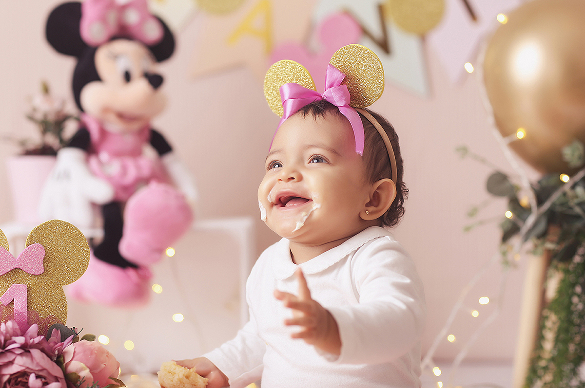 minnie dourado e rosa dhjd