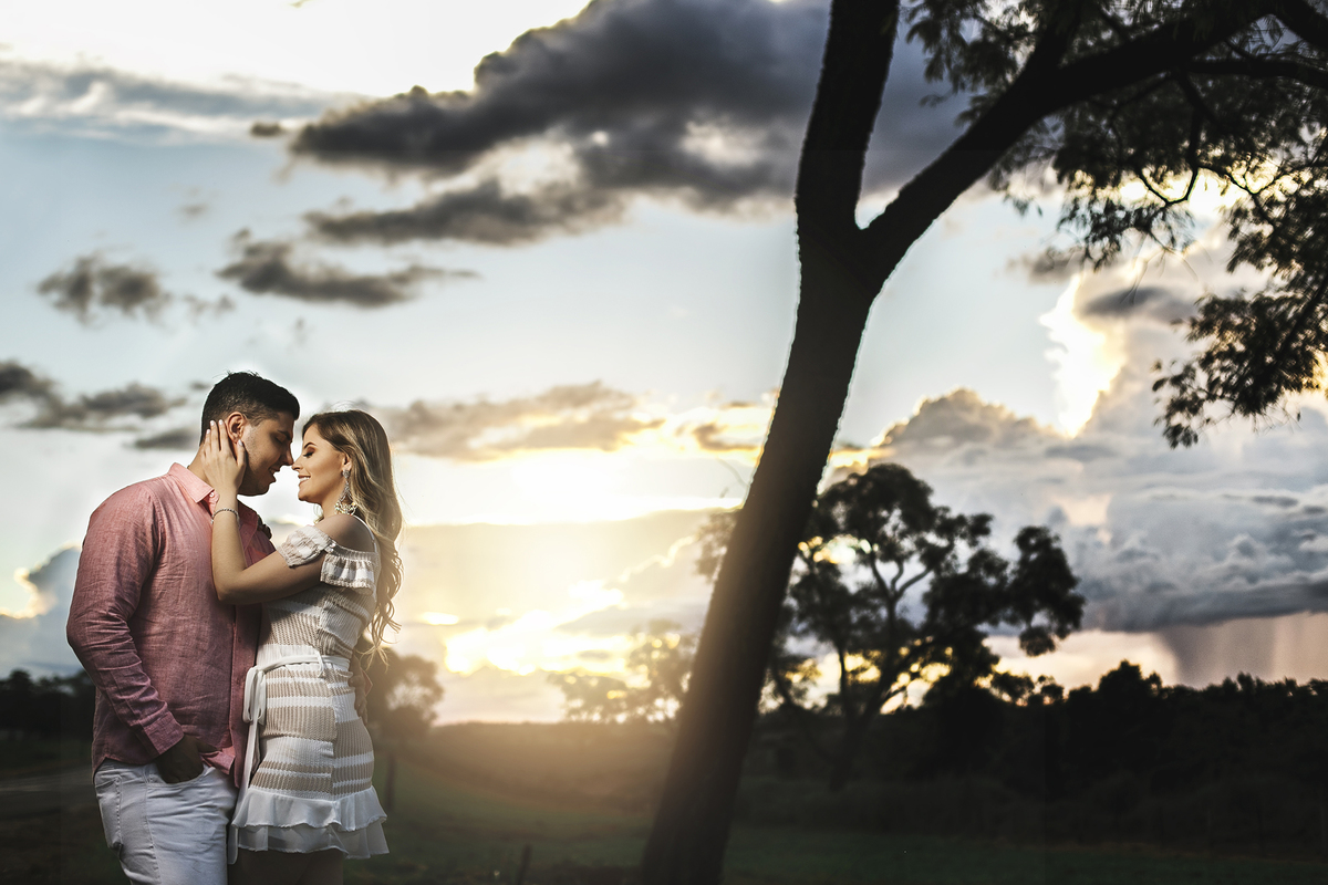 ensaio no por do sol