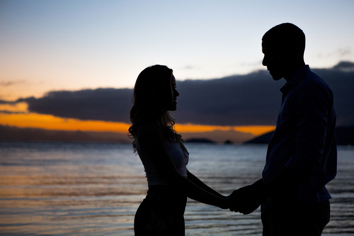 ensiao Pré casamento no por do sol