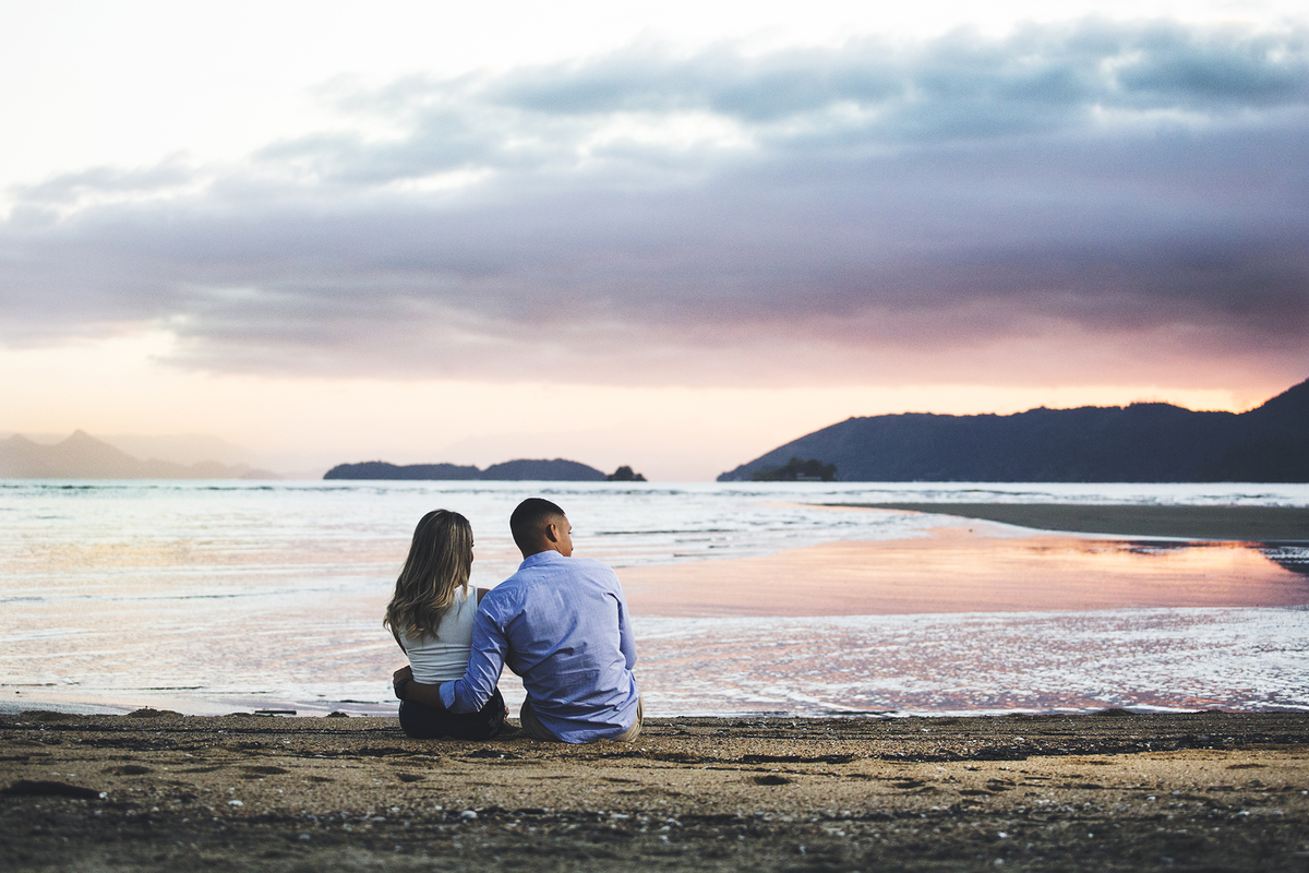 ensaio no por do sol