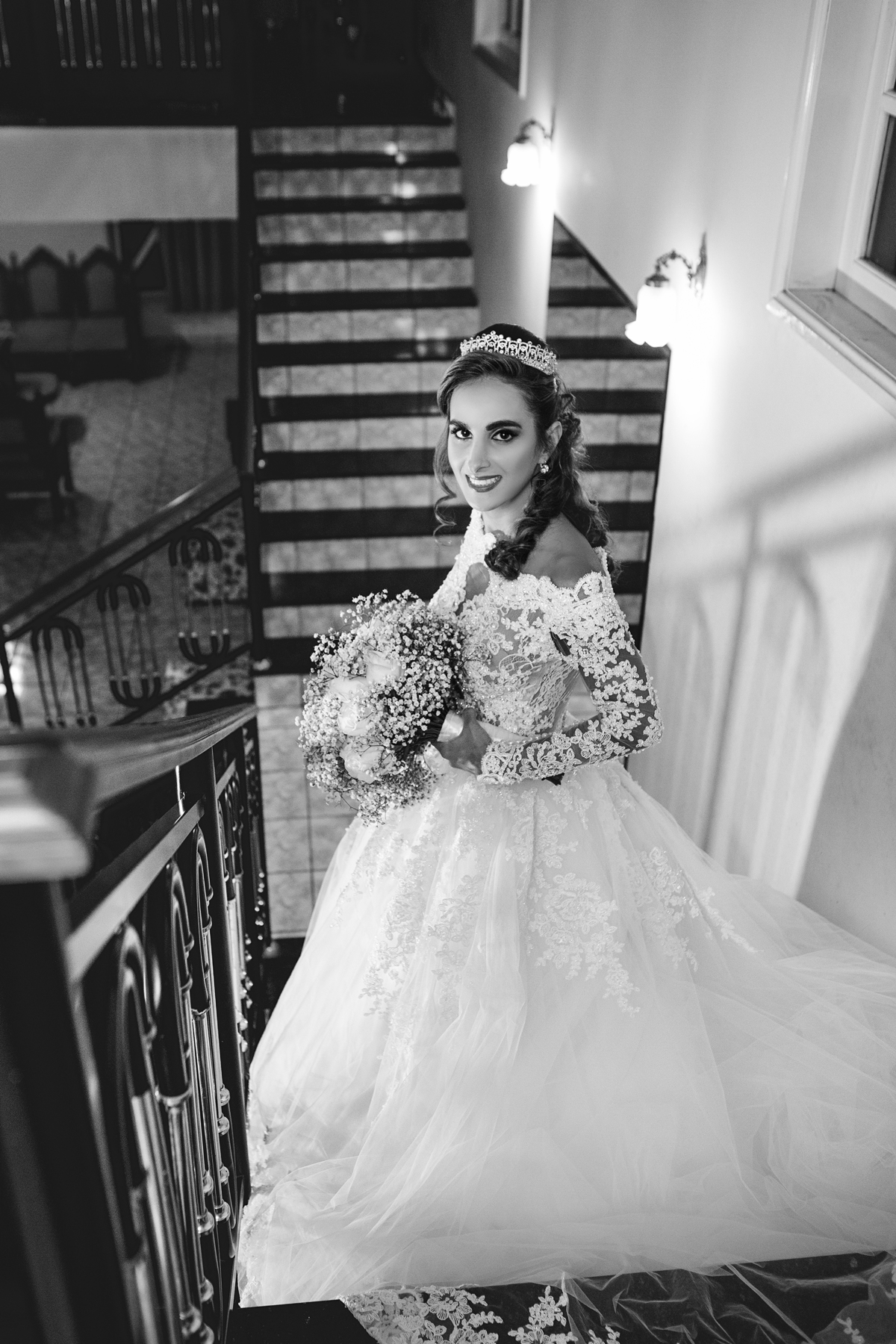 noiva na escada