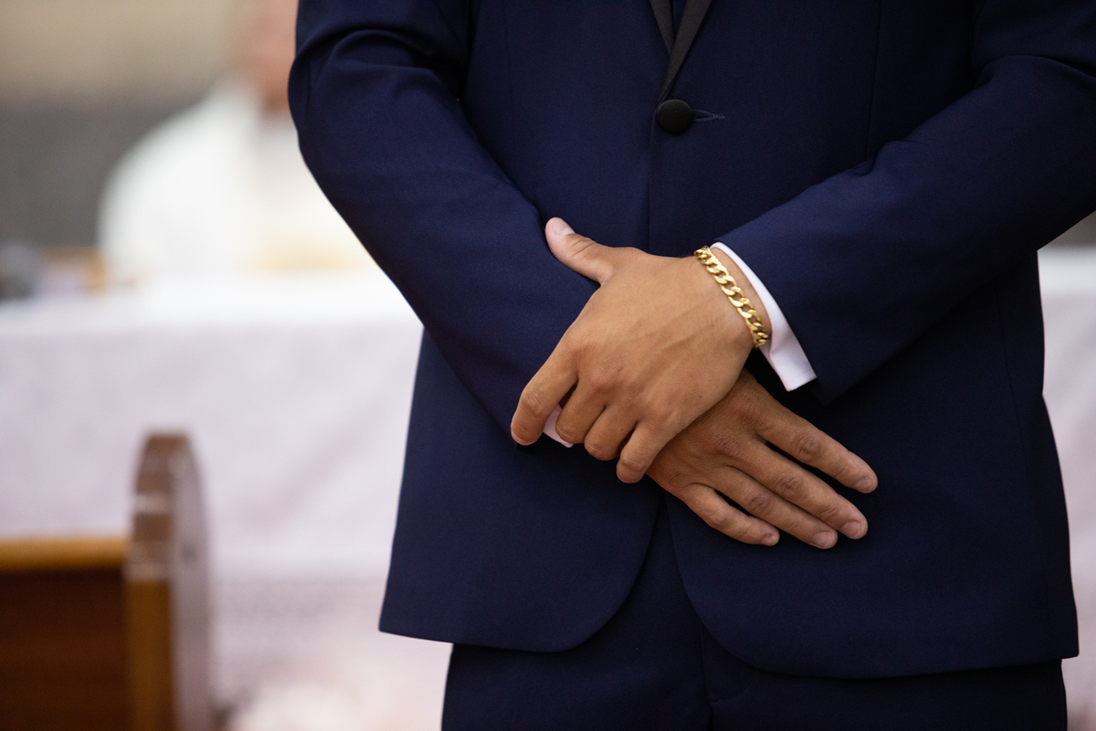 detalhes em cerimonia de casamento