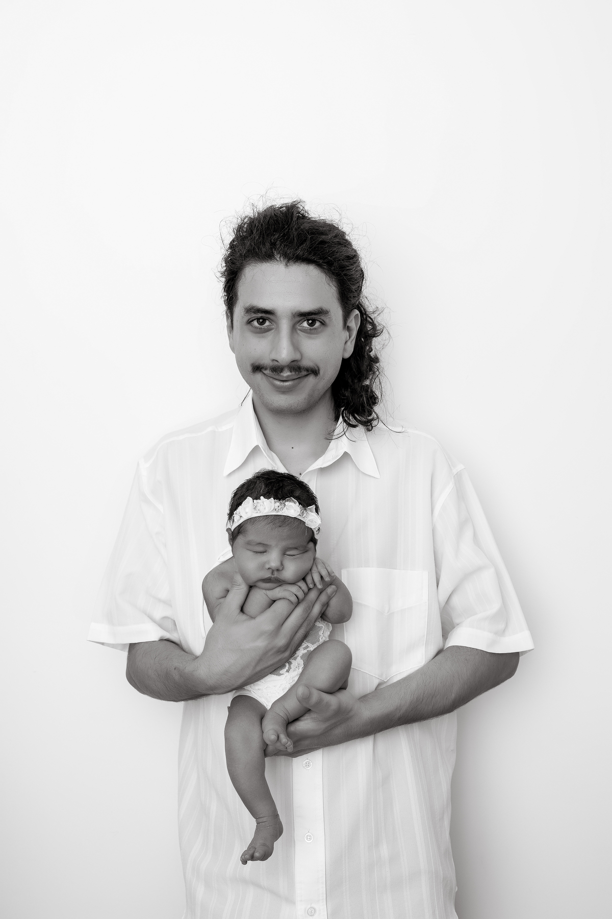 fotografia newborn com o pai