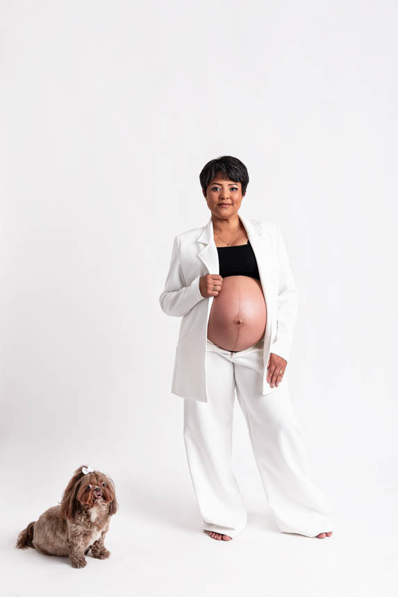 fotografia de gestante em estúdio 