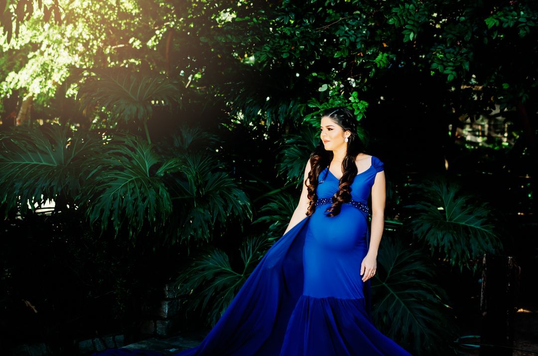Ensaio-gestante-mamae-com vestido-azul