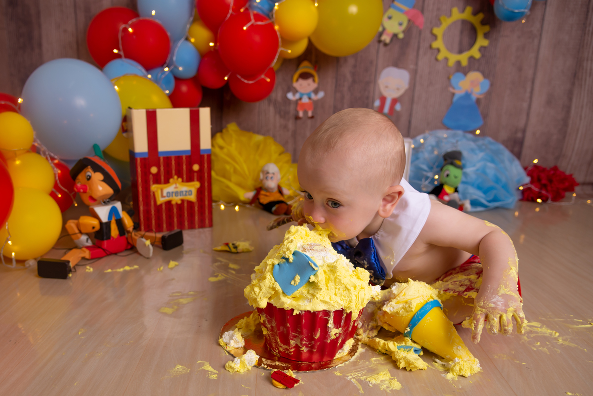Smash the cake Pinochio - Thais Castro Fotografia - Santo André