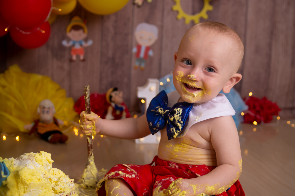 Smash the cake Pinochio - Thais Castro Fotografia - Santo André