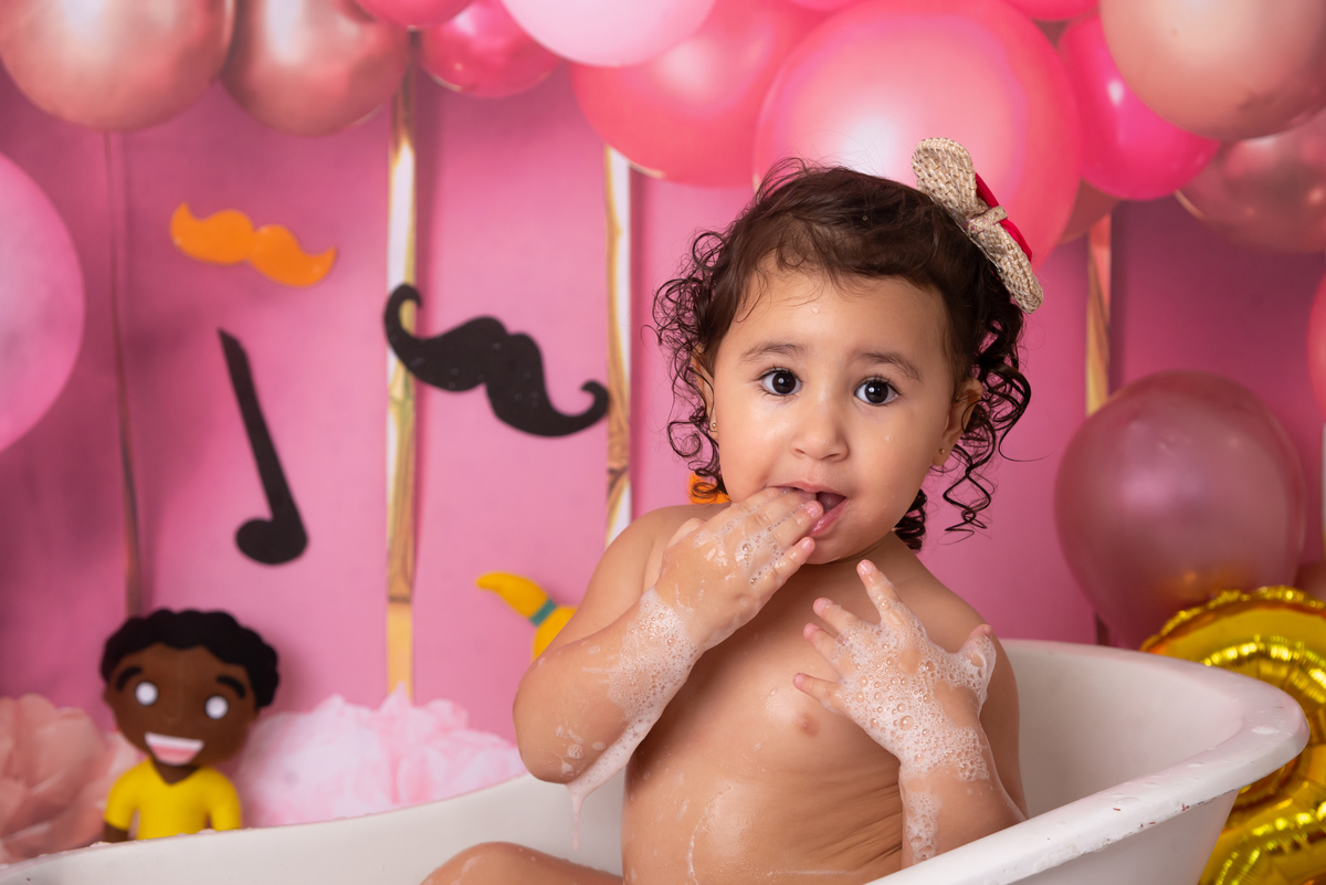 Smash the cake Mundo Bita rosa Santo André - Thais Castro Fotografia