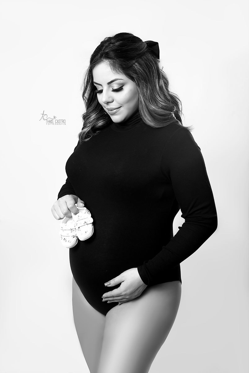 Ensaio gestante estúdio Santo André Thais Castro Fotografia