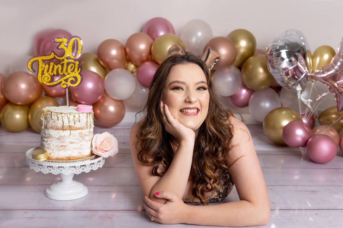 Ensaio smash the cake adulto - Santo André - ensaio feminino