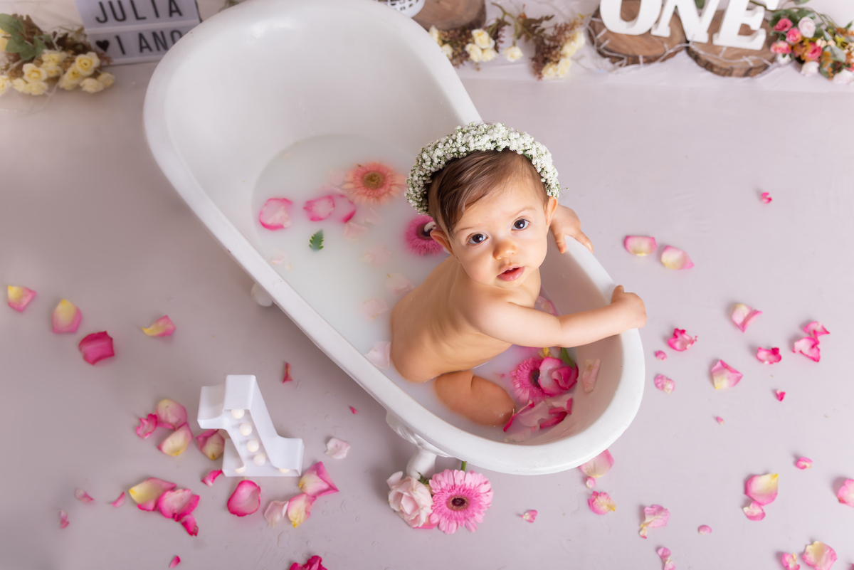 Smash the cake Jardim - milk bath baby - Santo André, Thais Castro Fotografia