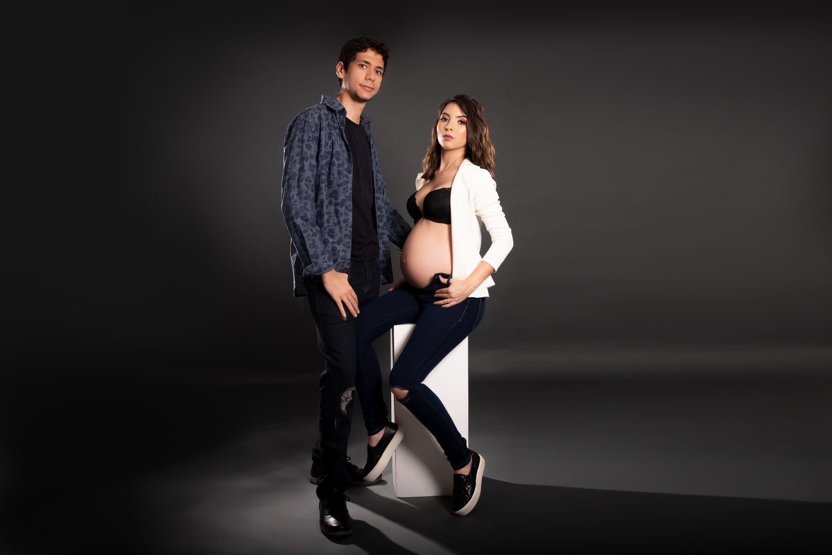 Ensaio gestante estúdio luxo Santo André - Thais Castro Fotografia