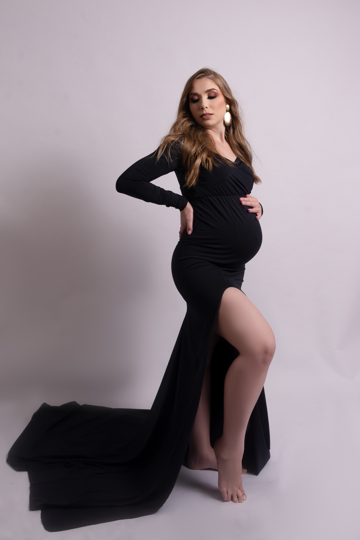 Ensaio gestante estúdio Santo André Thais Castro Fotografia Milk Bath