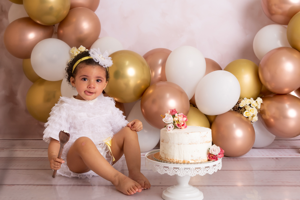 Smash the cake neutro Santo André - Thais Castro Fotografia