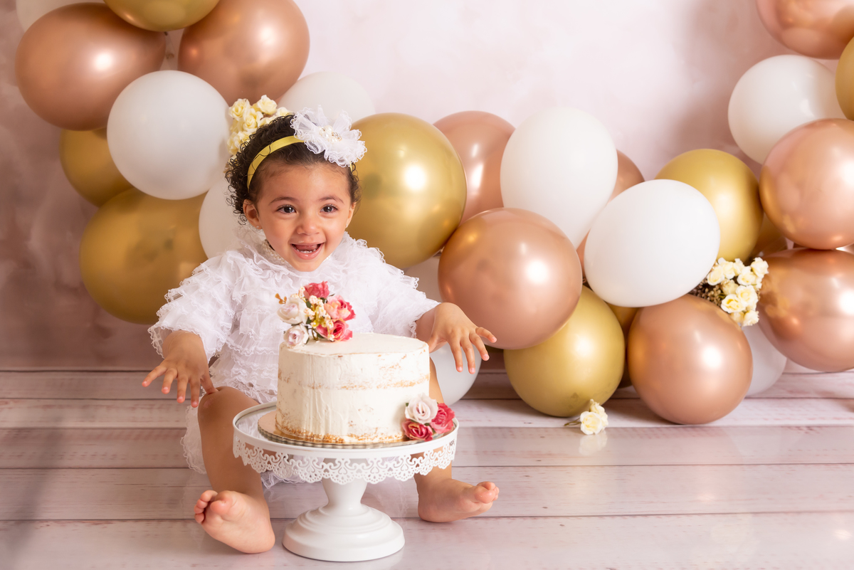 Smash the cake neutro Santo André - Thais Castro Fotografia